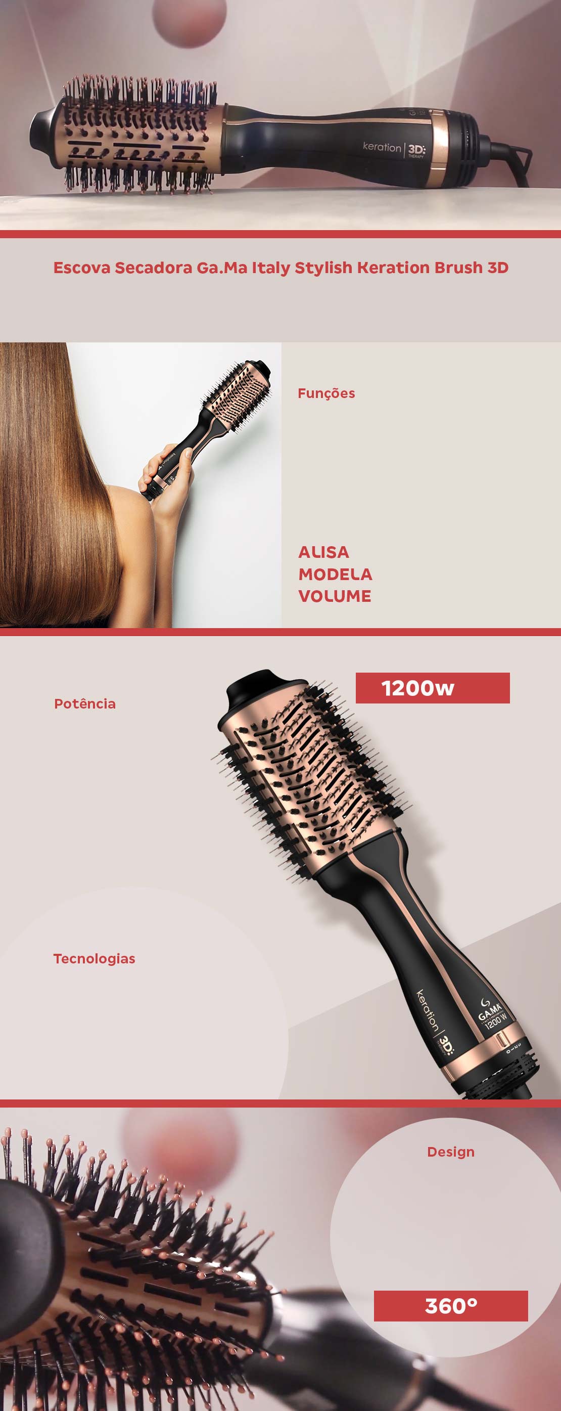 CEPILLO SECADOR KERATINA - Transforma tu cabello en minutos